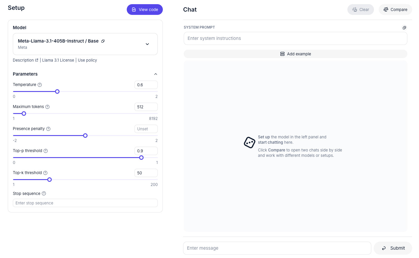 Intuitive Playground to try different parameters